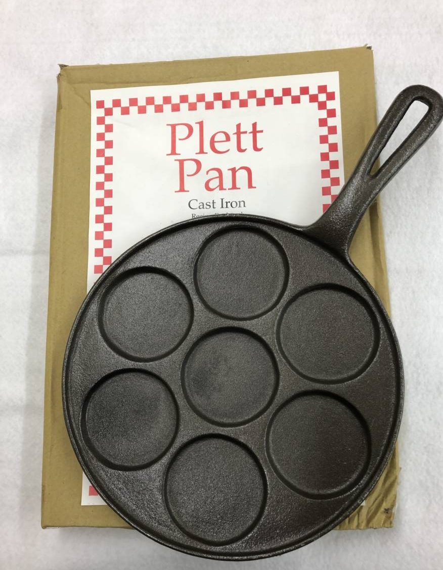 Norpro Cast Iron Plett Pancake Pan - Seven 2 Inch Pancake Cavities